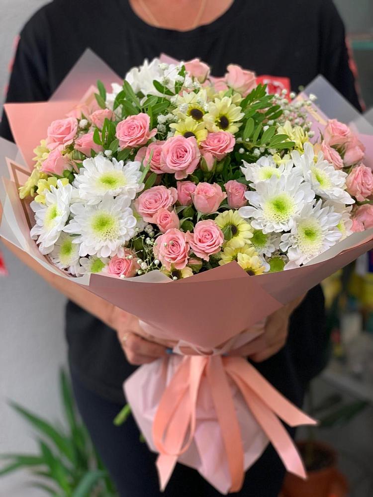 Букет цветов из: Розы и Хризантемы в Клетне