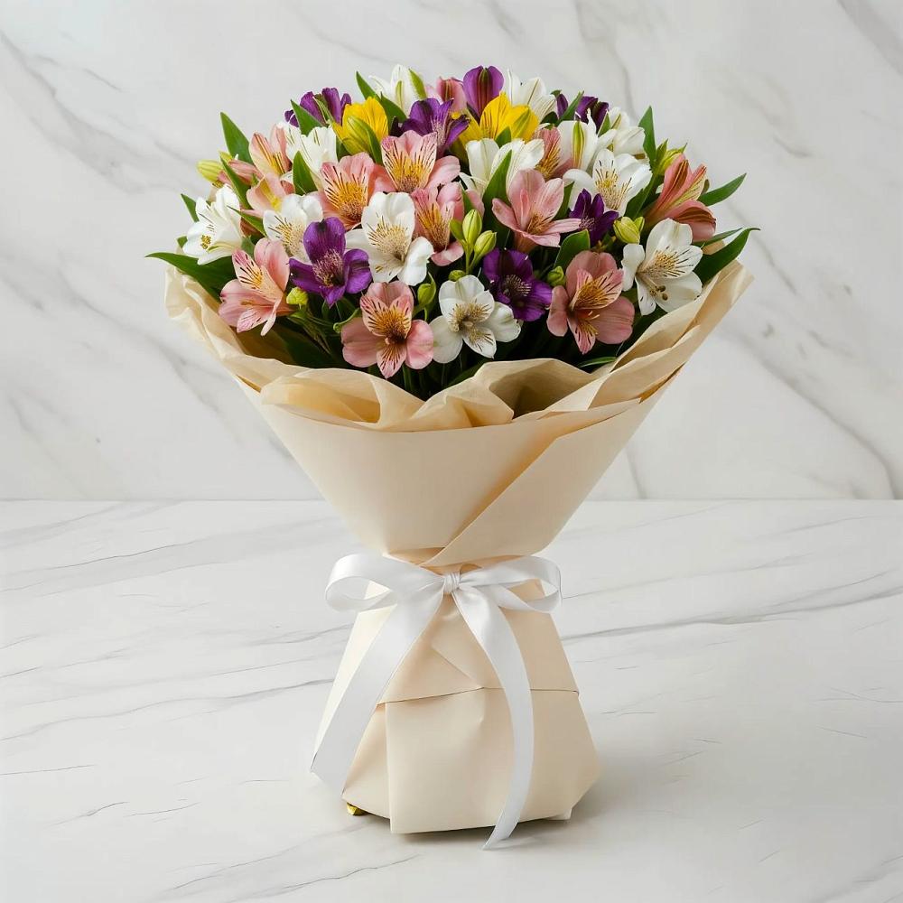 Букет цветов из: Альстромерии в Клетне