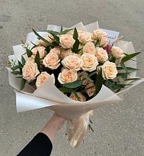 Букет Кремовые розы Латте в Клетне