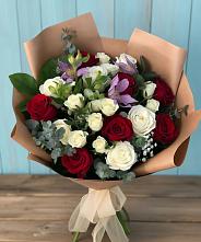 Букет цветов из:  Розы и Альстромерии в Клетне