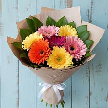 Букет цветов из:  Герберы #REPLACE_PRED# Клетне