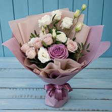 Букет цветов из:  Розы и Лизиантусы в Клетне