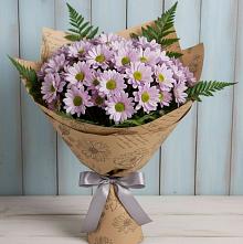 Букет цветов из:  Хризантемы #REPLACE_PRED# Клетне