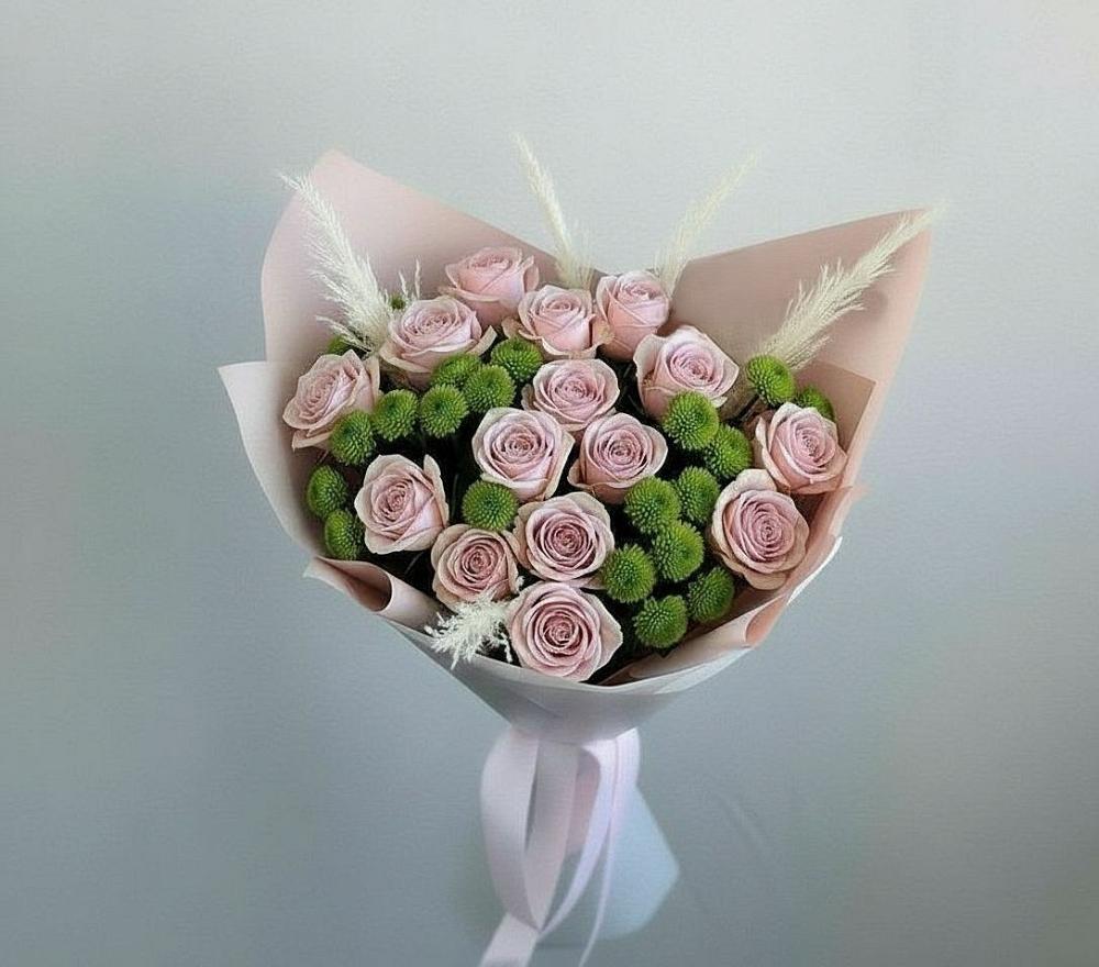 Букет цветов из: Розы и Хризантемы в Клетне