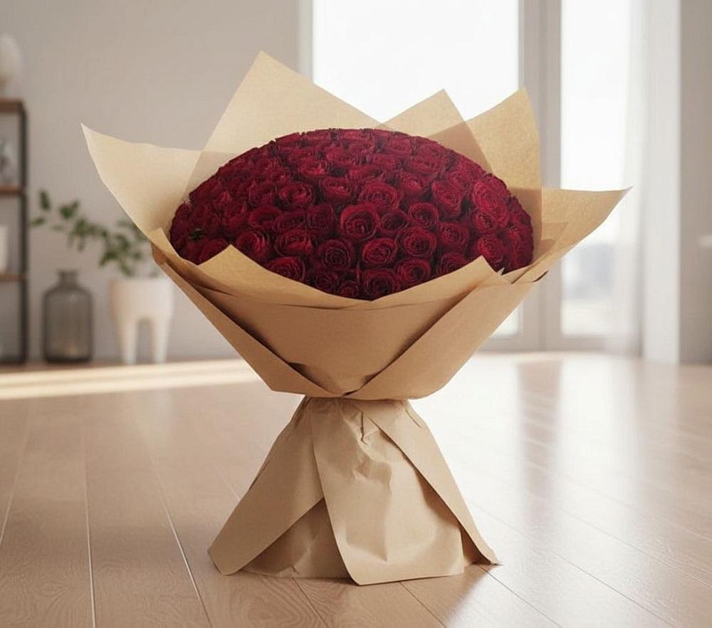 Букет 101 Красная роза в Клетне