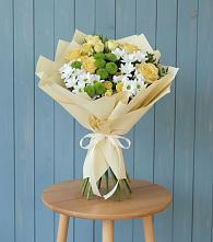 Букет цветов из:  Хризантемы и Розы в Клетне