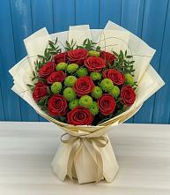 Букет цветов из:  Розы и Хризантемы в Клетне