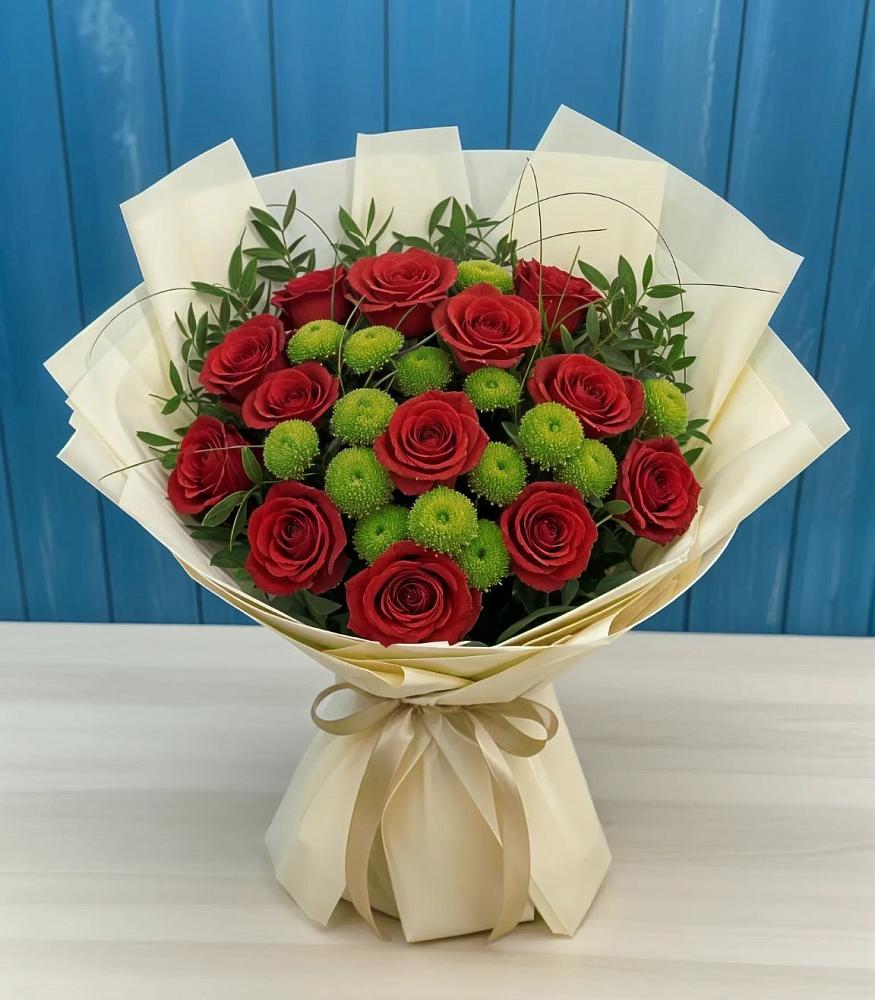 Букет цветов из: Розы и Хризантемы в Клетне